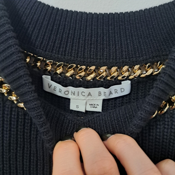 Veronica Beard Wara Sweater Black Small NWOT - Picture 5 of 6